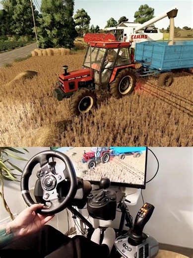 Zetor 7745 Turbo Steering Wheel Thrustmaster Farmstick #dkgc #zetor #tractor #farming #fs25 #farm