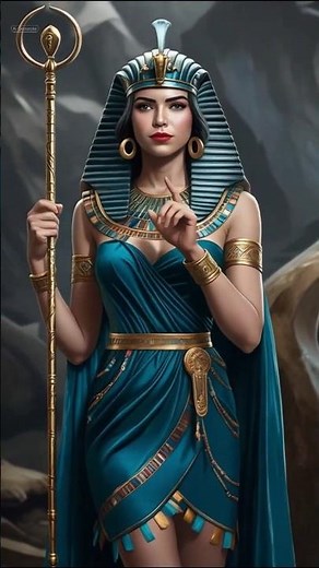 Cleopatra With Royal Scepter and Ancient Egypt Magic