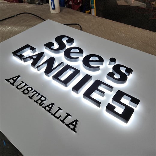 Custom 3D Backlit Metal LED Sign, Business Logo, Salon, Shop - Etsy