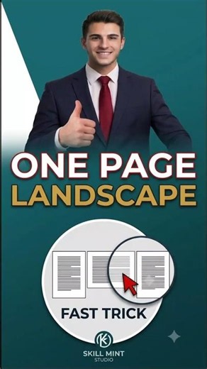 Make ONLY ONE Page Landscape in MS Word! 🤯 #Shorts