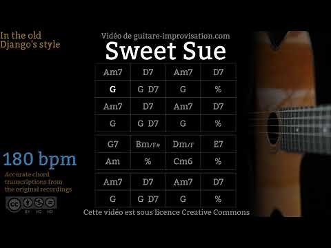 Sweet Sue (180 bpm) - Gypsy jazz Backing track / Jazz manouche
