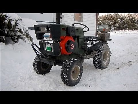 Diesel Mudding Tractor Cold Start & SNOW-ROMP!