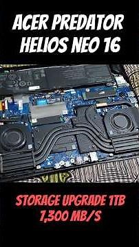 Acer Predator Helios neo 16 storage upgrade | PCIe Gen 4 WD Black SN850X #acer #wd #nvme #laptop