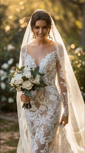 Romantic Lace Wedding Dress ✨