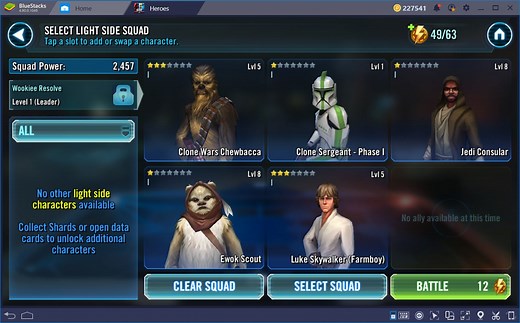 How to Level Up Fast in Star Wars: Galaxy of Heroes | BlueStacks