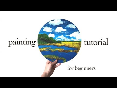 Painting Tutorial For Beginners | Easy Acrylic Painting Tutorial | Marsh Painting