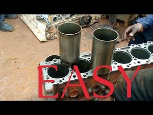 Easy way to replace new cylinder liners for diesel engine.