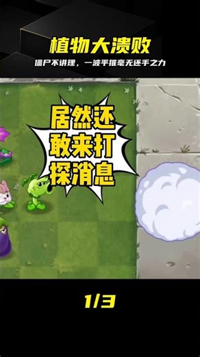 植物大戰僵尸：滾雪球僵尸太強，一波平推無解，植物無力回天 #植物大战僵尸，滚雪球僵尸，碾压，一波流，植物防线