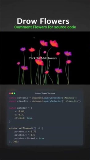 Draw Flowers Animation 💐 😍 HTML CSS #cssanimation #coding #webdesign #javascript #purpose