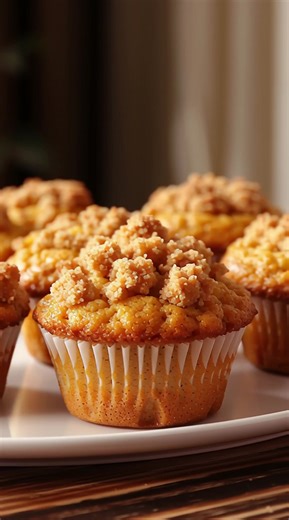 Apple Pumpkin Streusel Muffins The coziest taste of fall, these Apple Pumpkin Streusel Muffins are sweet, spiced, and perfectly crumbly on top! 🎃 Each bite is soft, moist, and loaded with tender apples, warm pumpkin, and buttery streusel, the ultimate autumn bakery treat right from your kitchen. Ingredients: Apple Streusel Topping: 3 tablespoons all-purpose flour 1 ½ tablespoons unsalted butter, cold and cut into cubes 1 ½ tablespoons light brown sugar 2 teaspoons granulated sugar Pinch of salt