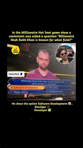 He Really Thought Shah Rukh Khan was a Programmer! 💀 #srk #shorts #viral