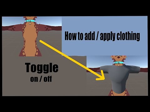 How to add / apply clothing to your VRChat model and making it a toggle