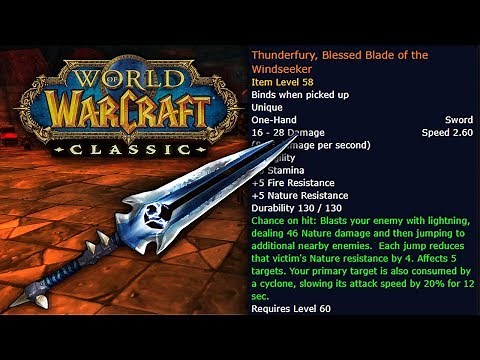 How to Get Thunderfury, Blessed Blade of the Windseeker in Classic WoW