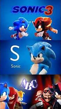 SONIC the Hedgehog 3 Movie ABC - Characters from New Movie, Sonic, Tales, Knuckles and Shadow