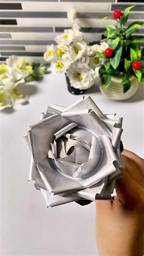 Create a Beautiful Silver Rose DIY Decoration