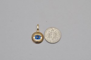 14K Gold Evil Eye Charm / Pendant - Etsy