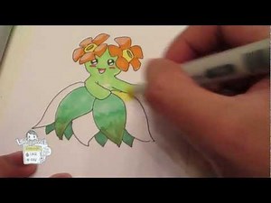 How to draw Pokemon: No.182 Bellossom キレイハナ