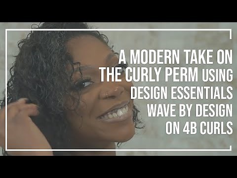 A Modern Take on the Curly Perm Using Design Essentials Wave By Design on 4B Hair
