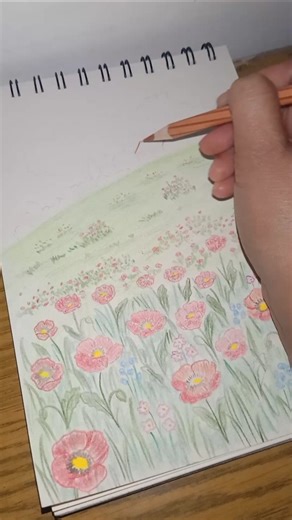 Easy drawing ideas||Drawing landscape tutorial with color pencil