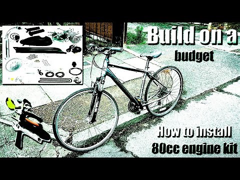 How to install an 80cc 2 stroke bicycle engine kit - build on a budget