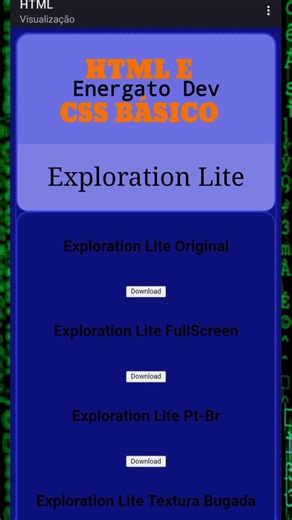 Site de Downloads em HTML e CSS #dev #html #css