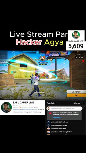 Live Stream Per Hacker🤡 aagya #reaction #freefire #shortsfeed
