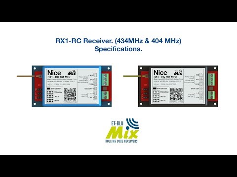 Nice Receiver: RX1 Specifications