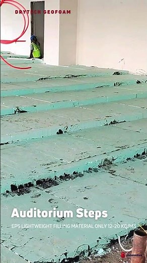 Auditorium Steps Made Easy with Drytech Geofoam | Lightweight & High-Strength Construction Solution