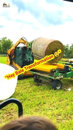 Hay Bale Transformation 😲 | Amazing Farm Machine 🚜 | Smart Farming 🌾#Farming #HayBale #FarmMachine