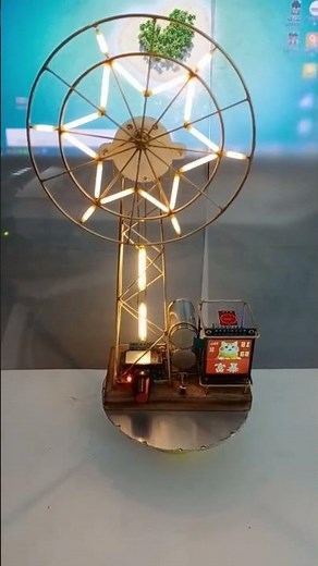DIY Ferris Wheel Music Box with LED Lights | Retro Desk Decor