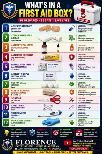 🩹 First Aid Box Essentials Every Medical, Veterinary & Nursing Student Must Know! 🚑📚