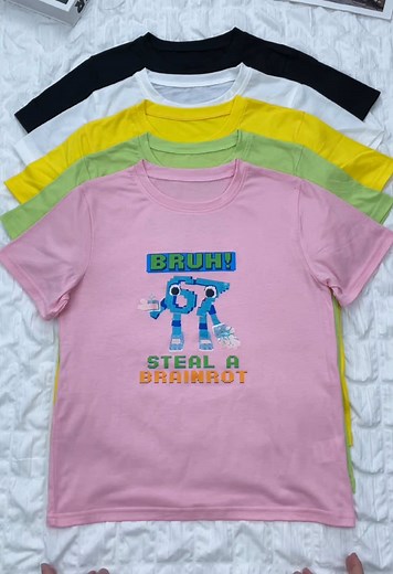 Cool Kid Robot Print Shirt for Youth Streetwear