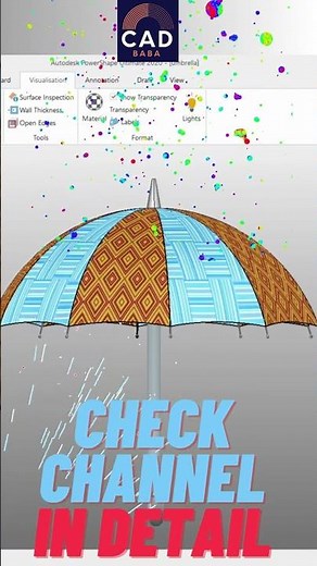 #umbrella #autodesk #powershape #3dmodeling #caddesign #shorts #shortvideo #surfacemodelling