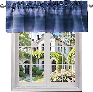 Valance for Abstract Modern Art Pattern 50″ L X 20″ W Curtain Valance for Kitchen Windows （Style 3）