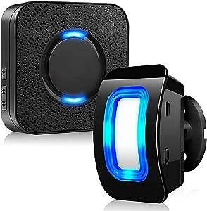 Wireless Motion Sensor LED Light - Motion Detector Alarm with 500 FT Range Loud Chimes Security Alert Monitor System for Home, Store, Office, School