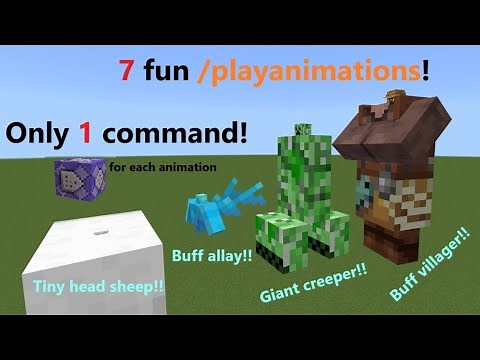 7 Fun Minecraft /playanimation Commands!