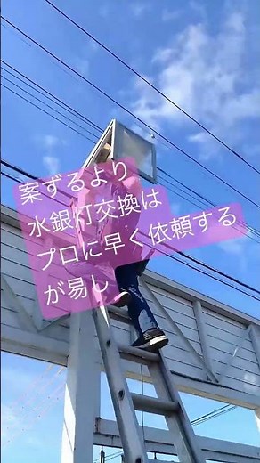 入間市 水銀灯 交換 LED 安定器 切り離し バイパス工事