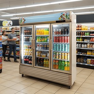 [Hot Item] Supermarket Commercial Vertical Beverage Display Cabinet Showcase Refrigerator