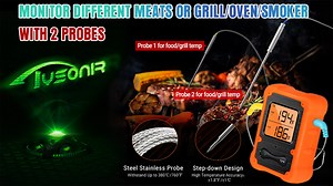 Watch Wireless Meat Thermometer with 2 Probes on Amazon Live