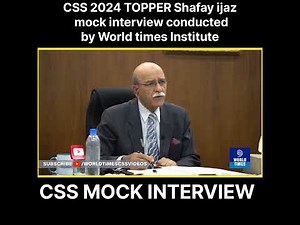 CSS 2024 Topper (Muhammad Shafy) Interview - CSSTROLOGY #CSS2024