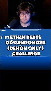 ETH4N BEATS GD RANDOMIZER (DEMON ONLY) CHALLENGE! | #geometrydash #ETH4N