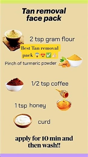 Instant Sun Tan Removal Face Pack At Home! ☀️ ✨😱#shorts #youtubeshorts #shiyaglam #TanRemoval #1cr
