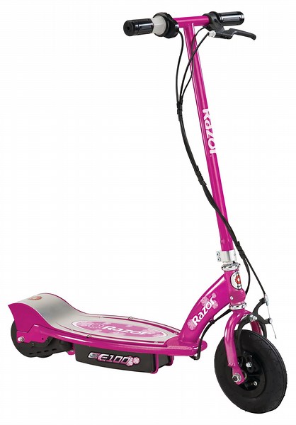 Razor E100 Electric Scooter - Sweet Pea, 8" Pneumatic Front Tire, up to 10 mph, for Child Ages 8