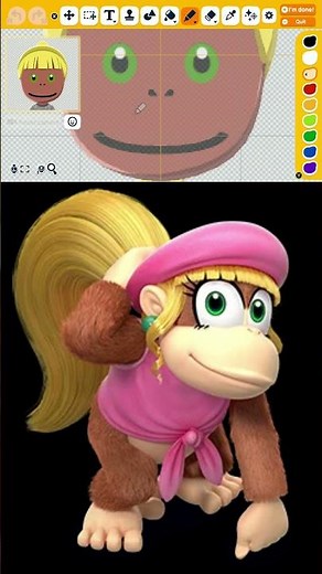How to make Dixie Kong from Donkey Kong Country #dixiekong #donkeykongcountry