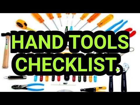 HAND TOOLS CHECK LIST | Hand Tools and Equipment Inspection Checklist | #safetyforall01 |