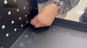 Black Steel Cargo Van Shelving Storage System Adjustable Height Fit for Ford Transit Connect 2014+, Ram Promaster City, Chevy City Express, Nissan NV200 42" W x 43" H x 13" D