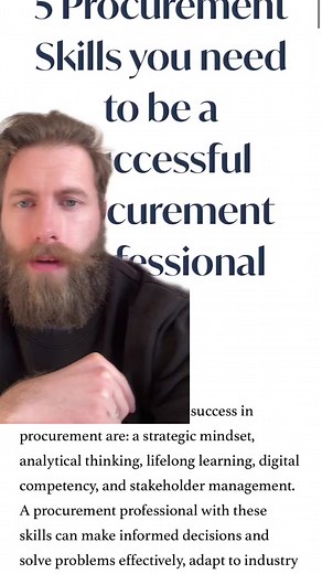 5 Procurement Skills you need #procurement