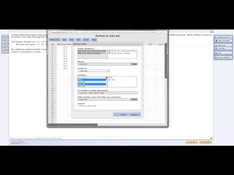 StatCrunch - Coefficient of Variation Example