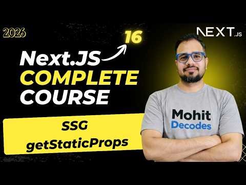 NextJS Tutorial #47 - getStaticProps in Next.js | Static Site Generation (SSG)