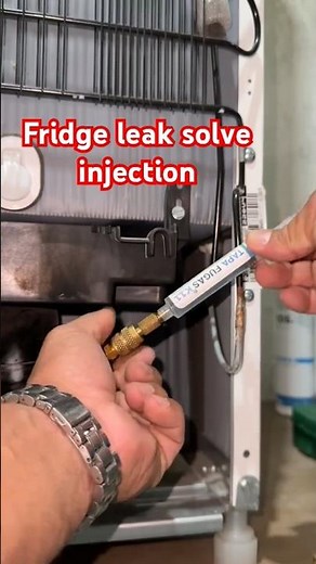 how to solve fridge gas leak put injection#shortvideo